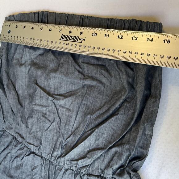 Banana Republic Women Shorts Rompers Size 12 Gray 3" Inseam Strapless Denim - Picture 5 of 13